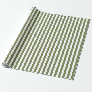 Olive green and white candy stripes