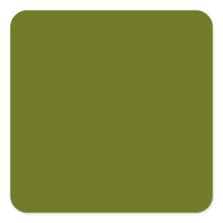 Olive Green Square Sticker