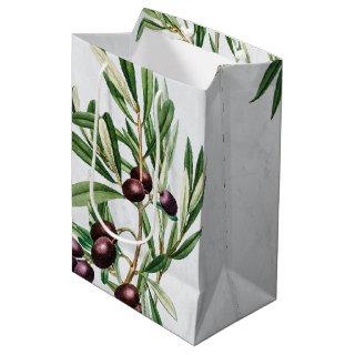 Olive Leaves Mediterranean Greek Island  Medium Gift Bag