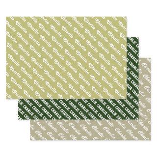 Olive, Pine and Sage green color shades custom  Sheets
