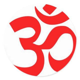 Om (ॐ) - Hindu and Buddhist Symbol Classic Round Sticker