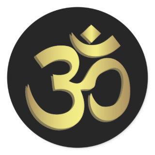 Om ( Aum ) Namaste yoga symbol Classic Round Sticker