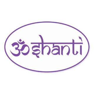 Om Shanti Oval Sticker