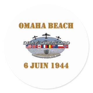 Omaha Beach 1944 Classic Round Sticker