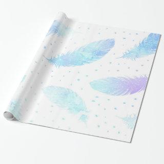 *~* Ombre Lavender Feathers on White