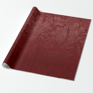 Ombré Rich Red Classic William Morris Floral