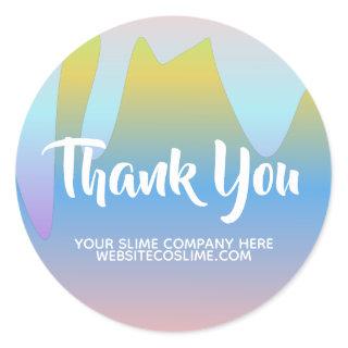 Ombre Slime  Business Company Branding  Classic Round Sticker