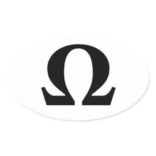 Omega, Symbol of Resistance Oval Sticker
