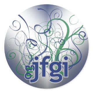 OMG! jfgi Classic Round Sticker