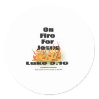 On Fire For Jesus Sticker