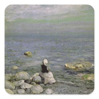 On the Shore of the Black Sea, 1890s Square Sticker