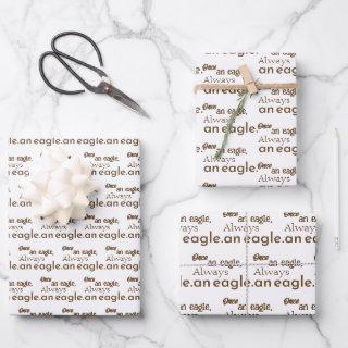 Once an Eagle, Always an Eagle. Brown Typography   Sheets