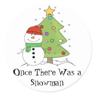Once There Was a Snowman LDS Primary Christmas Classic Round Sticker