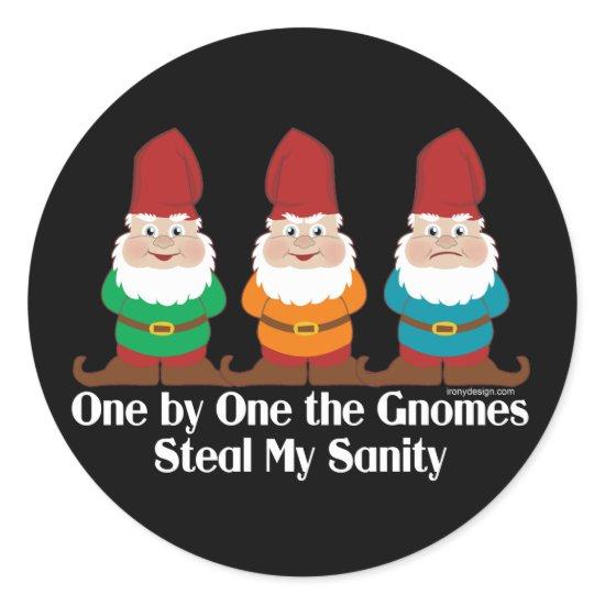 One By One The Gnomes Classic Round Sticker