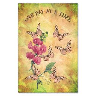 One Day At A Time Butterfly Inspirational  Tissue Paper