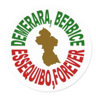 One Guyana Forever  Classic Round Sticker