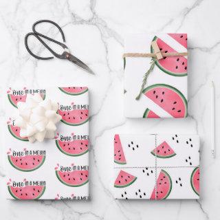 One In A Melon Watermelon Patterns Birthday  Sheets