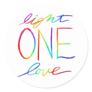 One Light & Love Inspirational Words Sticker Decal