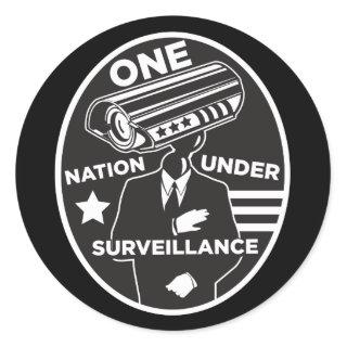 One Nation Under Surveillance Classic Round Sticker