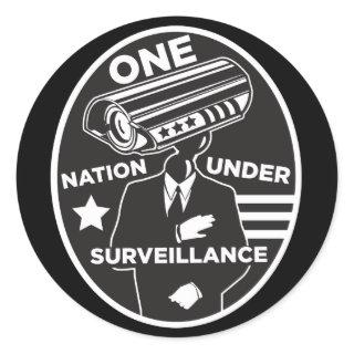 One Nation Under Surveillance Classic Round Sticker