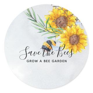 One of a Kind SAVE THE BEES Personalized Classic Round Sticker