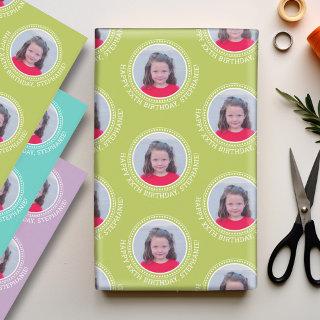 One Photo Happy Birthday Greeting - Multi color  Sheets