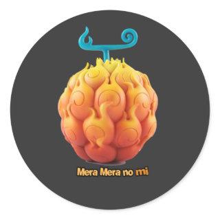 One Piece _  Mera Mera no Mi_For Anime Lovers T-Sh Classic Round Sticker