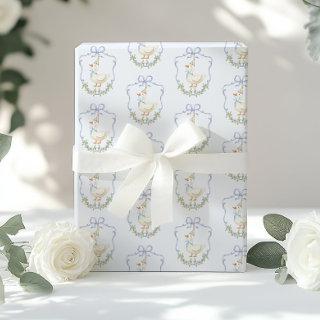 One Silly Goose Blue Bow crest Vintage Birthday