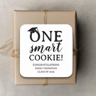 One Smart Cookie Class Of 2024 Graduation Square Sticker