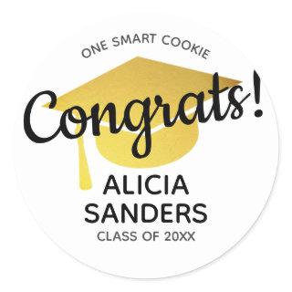 One Smart Cookie Congrats to the Graduate Classic Round Sticker