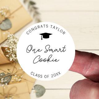 One Smart Cookie Graduation Party Class Of 2024 Classic Round Sticker