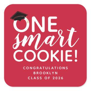 One Smart Cookie Graduation  Square Sticker