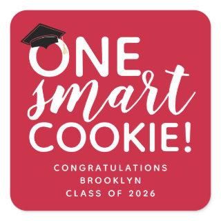 One Smart Cookie Graduation  Square Sticker