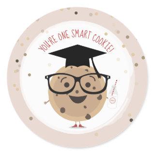 One Smart Cookie & Milk Kids Classroom Valentine  Classic Round Sticker