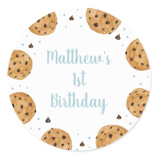 One Sweet Cookie First Birthday Classic Round Sticker