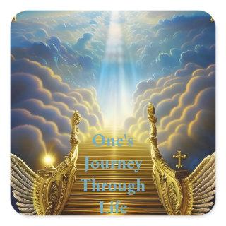 One's Journey Through Life  Square Sticker