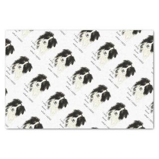 Only know what I herd Border Collie Humor Quote Tissue Paper