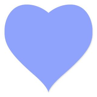 Only periwinkle blue elegant solid color OSCB32 Heart Sticker