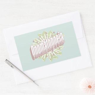 Onomatopoeia Explosion English Language  Rectangular Sticker