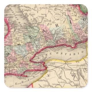 Ontario Map by Mitchell Square Sticker