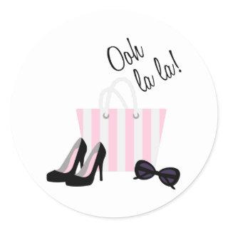 Ooh La La Clothes Classic Round Sticker