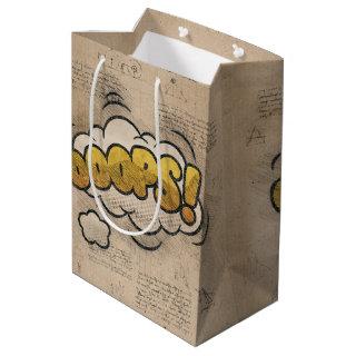 OOOPS! Vintage Comic Book Steampunk Pop Art Medium Gift Bag