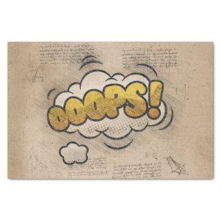 OOOPS! Vintage Comic Book Steampunk Pop Art Tissue Paper