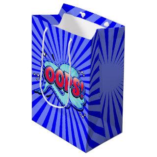 Oops! Super Hero Comic Book Action Bubble Medium Gift Bag