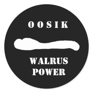 oosik walrus rep classic round sticker