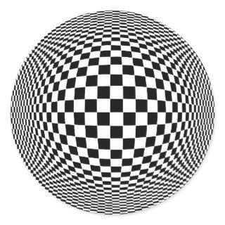 Op Art Classic Round Sticker
