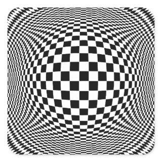 Op Art Square Sticker