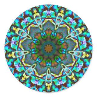 Opalescent Beauty Fractal Classic Round Sticker