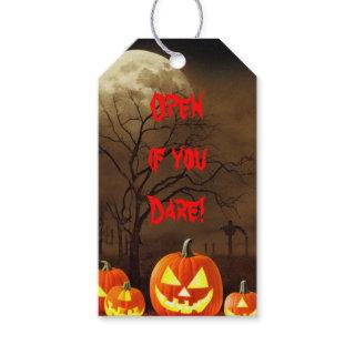 Open if you dare Creepy graveyard Halloween Gift T Gift Tags