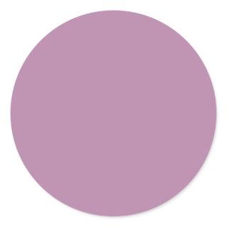 Opera Mauve Solid Color Classic Round Sticker